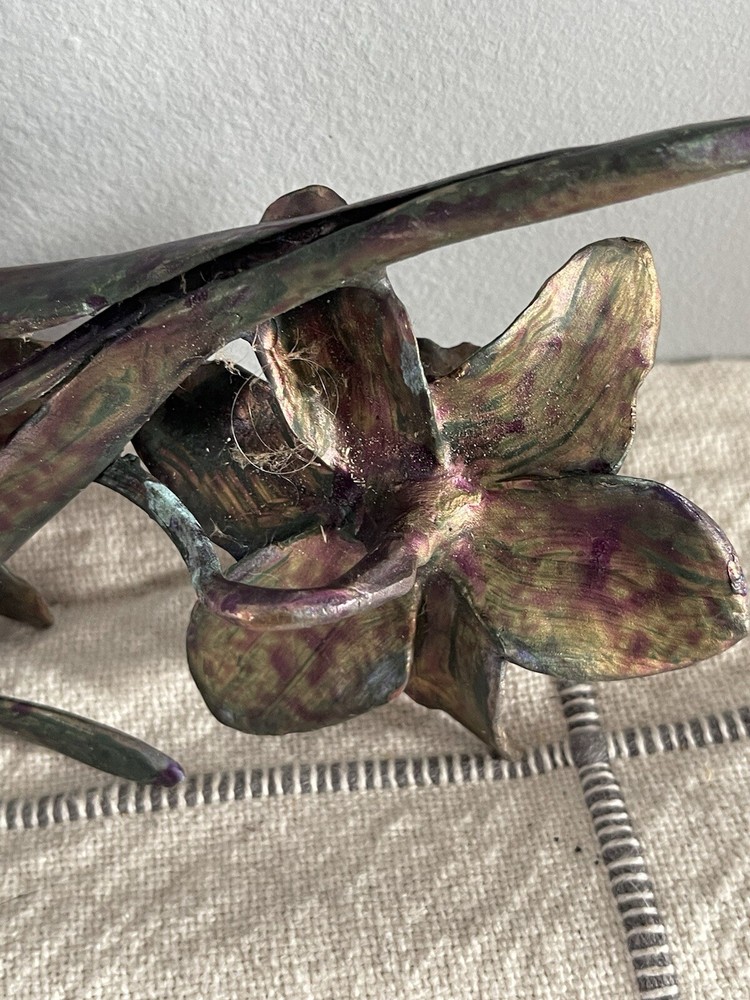 Vintage hand Forged Metal Taper Holder