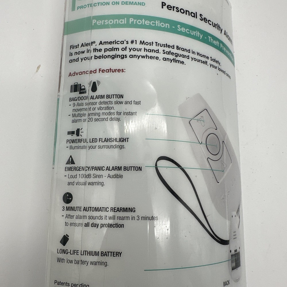 First Alert POD Protection on Demand Personal Alarm, Motion Sensor Flashlight