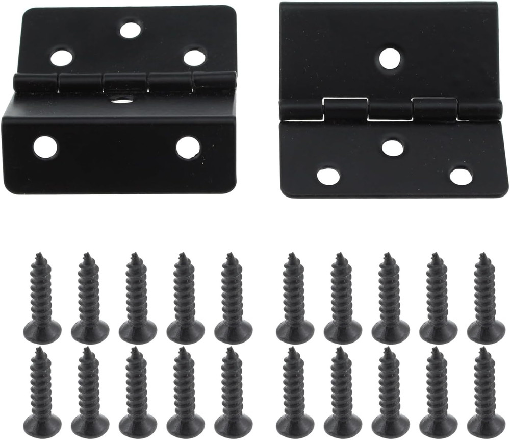 Three Fold Retro Hinge 4PCS 43Mm Black Antique Decorative Box Hing with 24PCS S