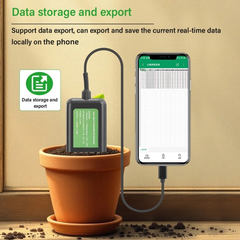 8 in 1 Multifunction Soil Acidity Meter with Nutrient Device Comfortable Handle