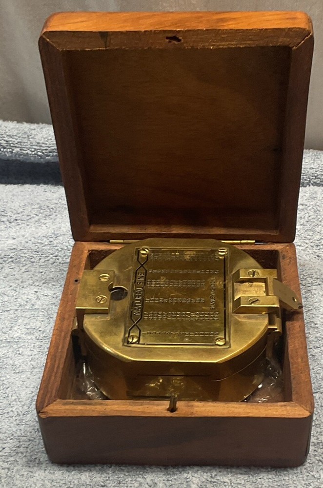 Brass Maritime Compass With Case