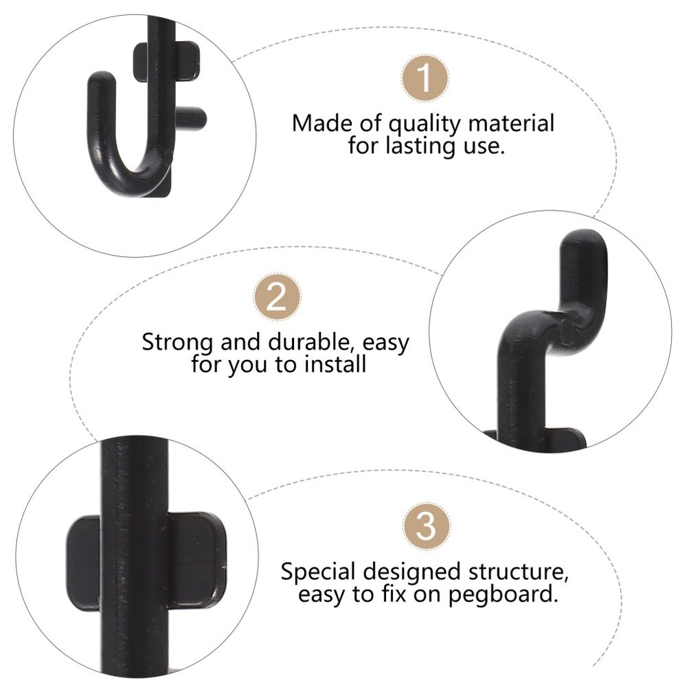 50PCS Peg Board Hook Plastic Display Hook Shelf Hanging Supply