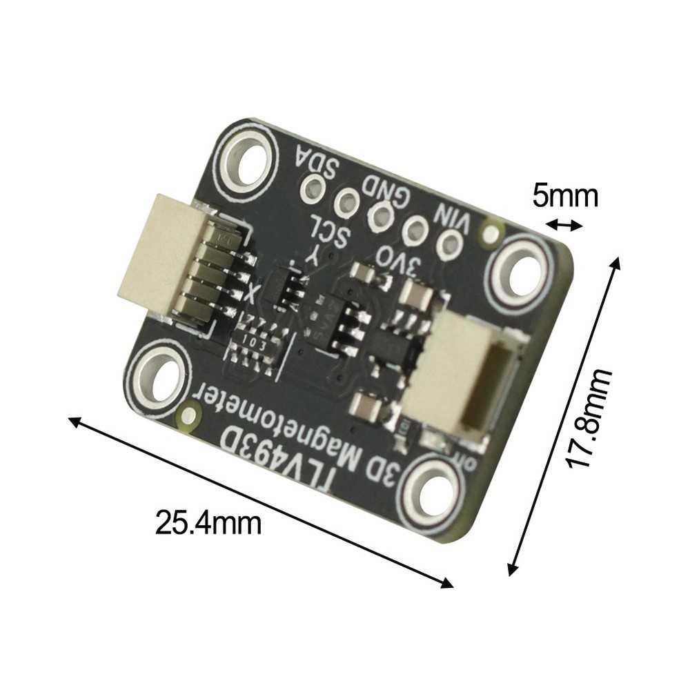 TLV493D Triaxial Magnetic Field Sensor Module 166kHz Data Rate I2C Compatible