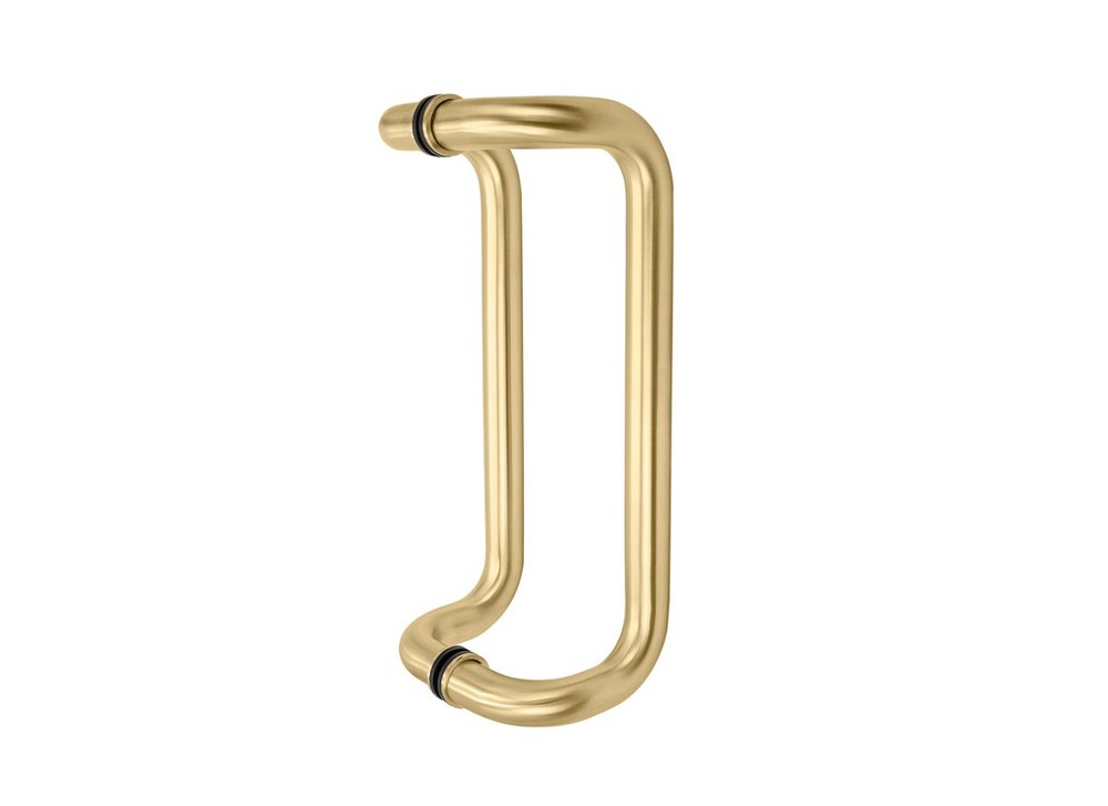 FHC 12" Offset Pull Handle 1" Dia Back to Back Polished Brass