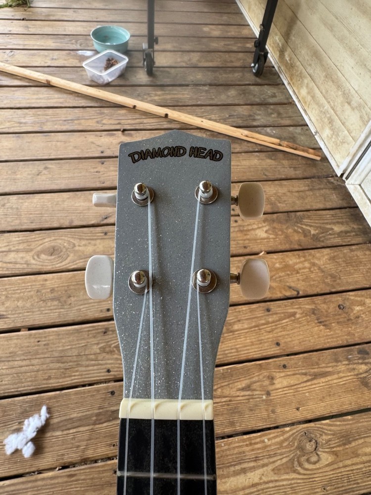 ukulele sparkly silver new