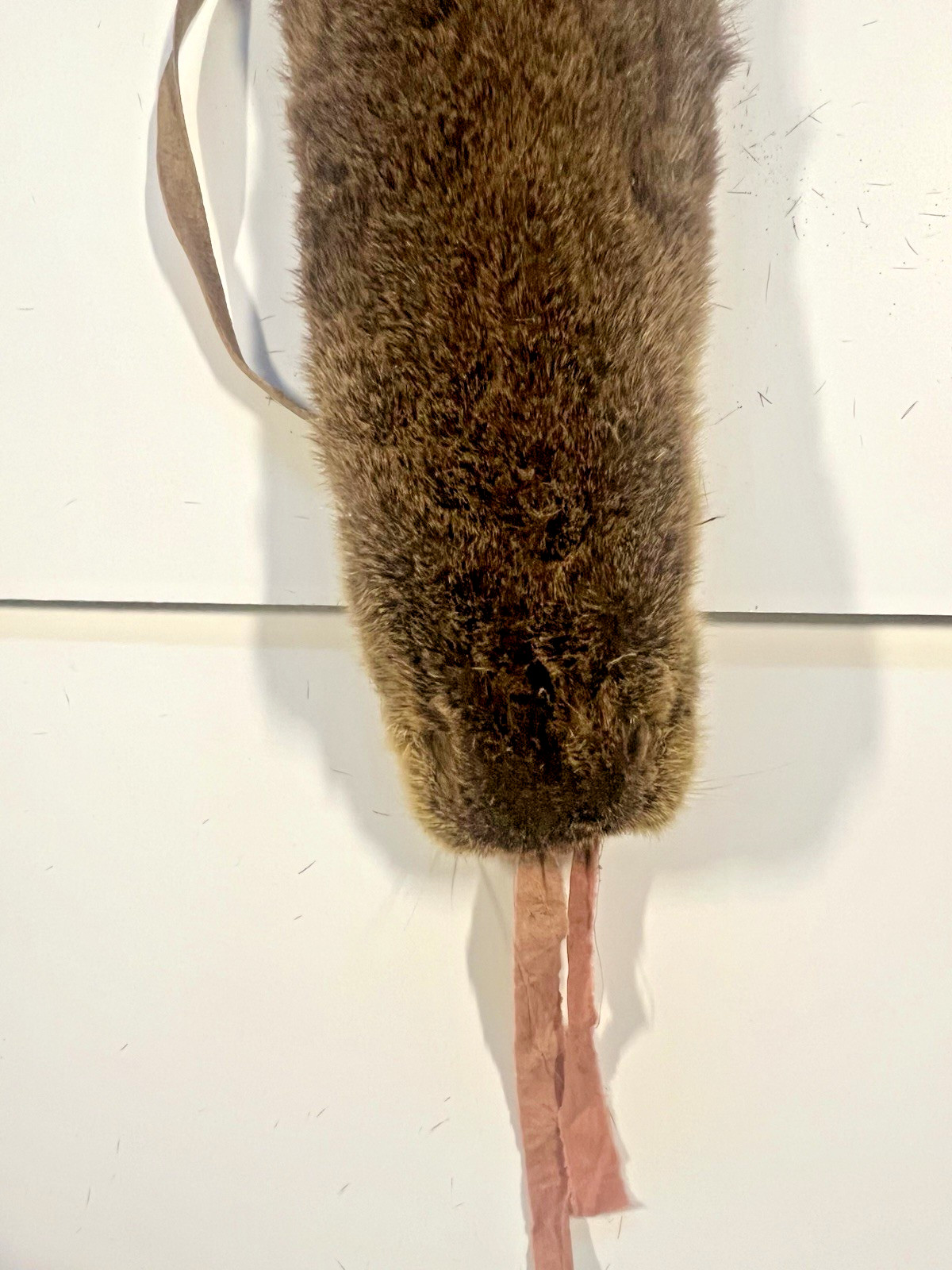 Original Native American Indian Fur Quiver; Old Red Trade; 19th Century