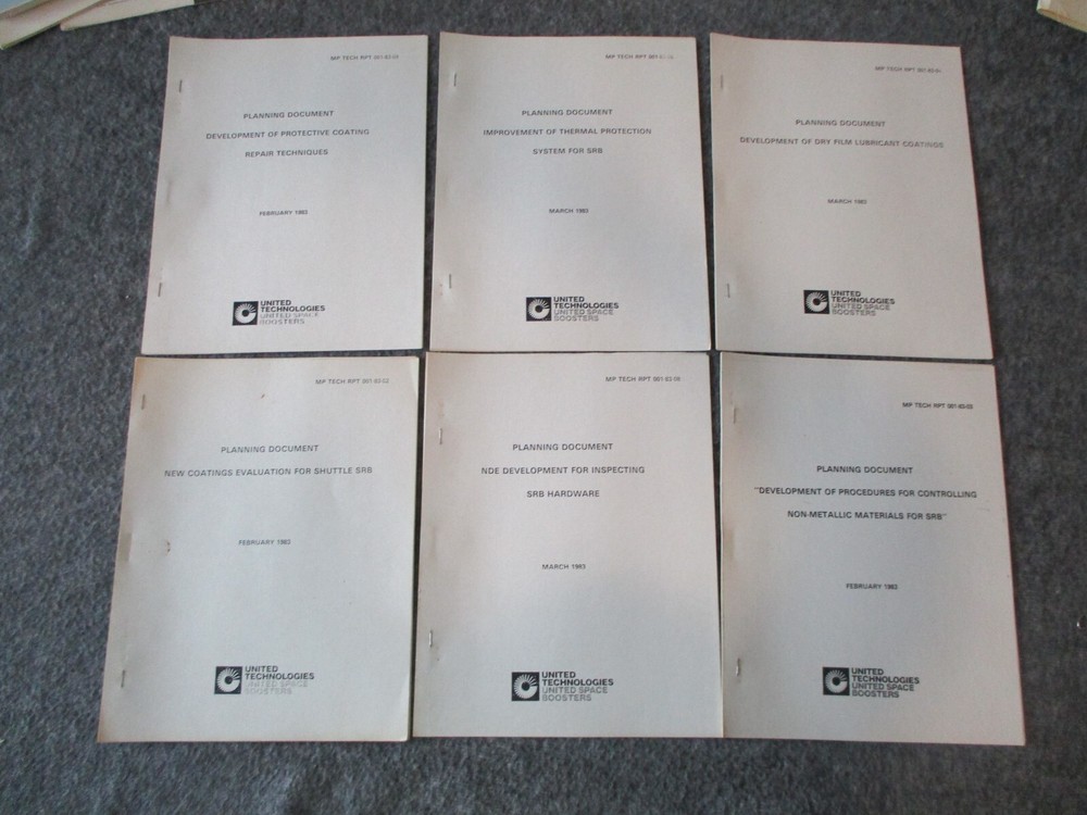 NASA SPACE SHUTTLE/SRB/EXTERNAL TANK COATINGS(+SAMPLE)/METALS/MATERIALS REPORTS+