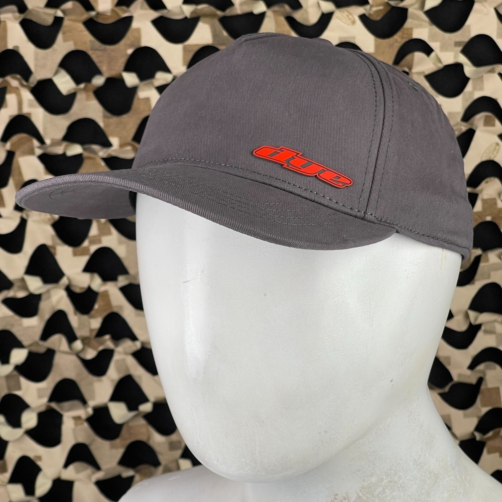 NEW Dye LWR LFT Flex Flat Hat - Charcoal/Orange - Small/Medium