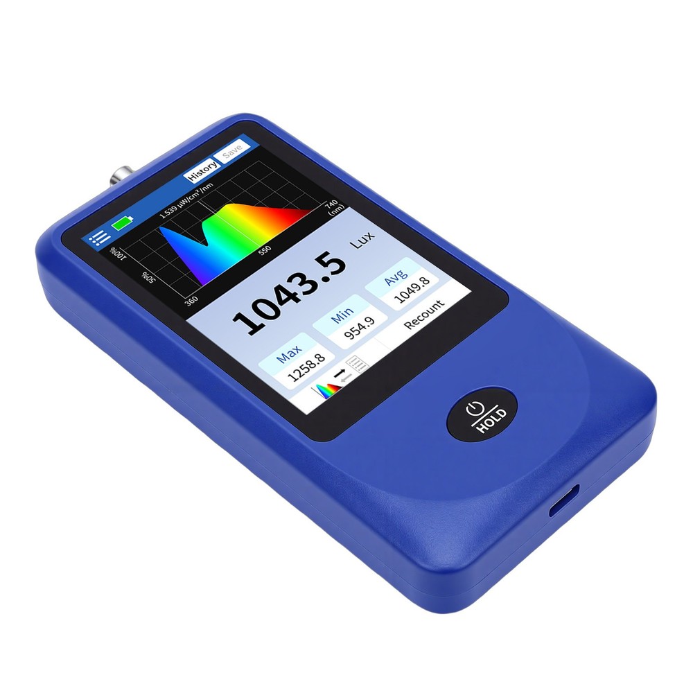 2-Light Spectrum Meter Handheld Spectrometer Illuminance Meter Curve