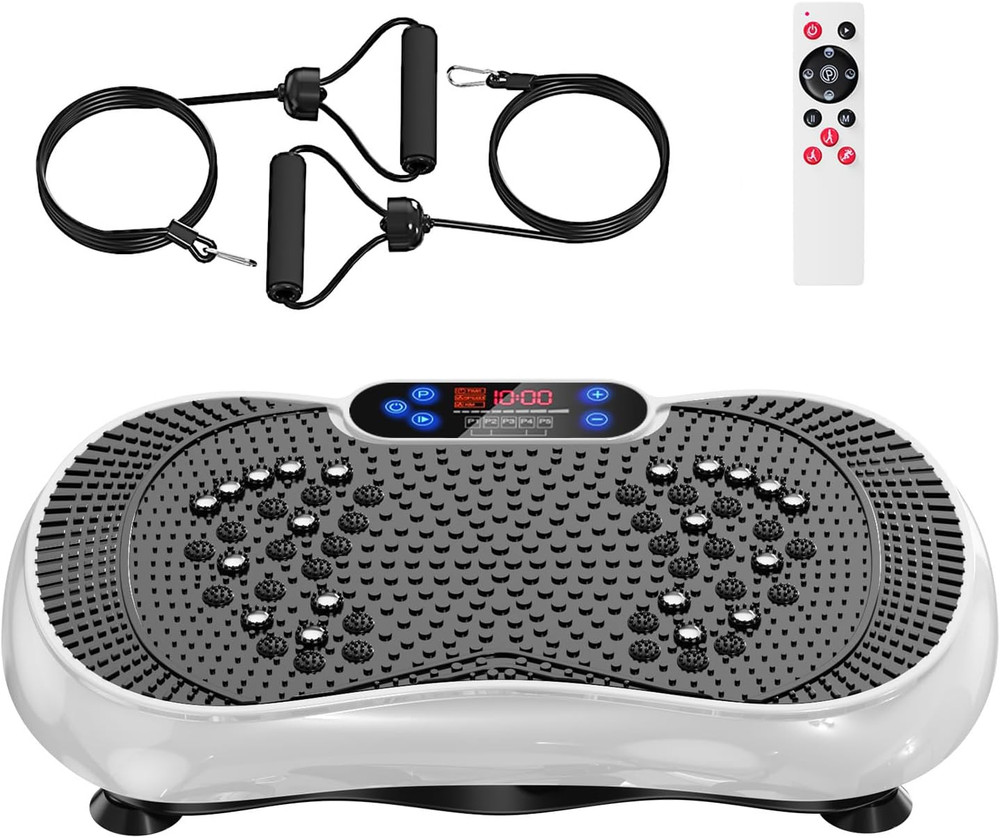 Vibration Plate Exercise Machine, Lymphatic Drainage Machine for Weight Loss, 10