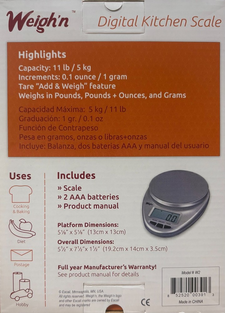 Weigh n Digital Kitchen Scale