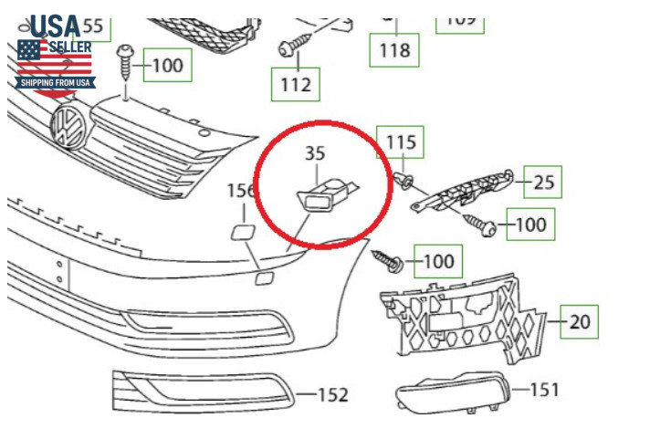 VW Guide Frame Genuine 3AA807942B