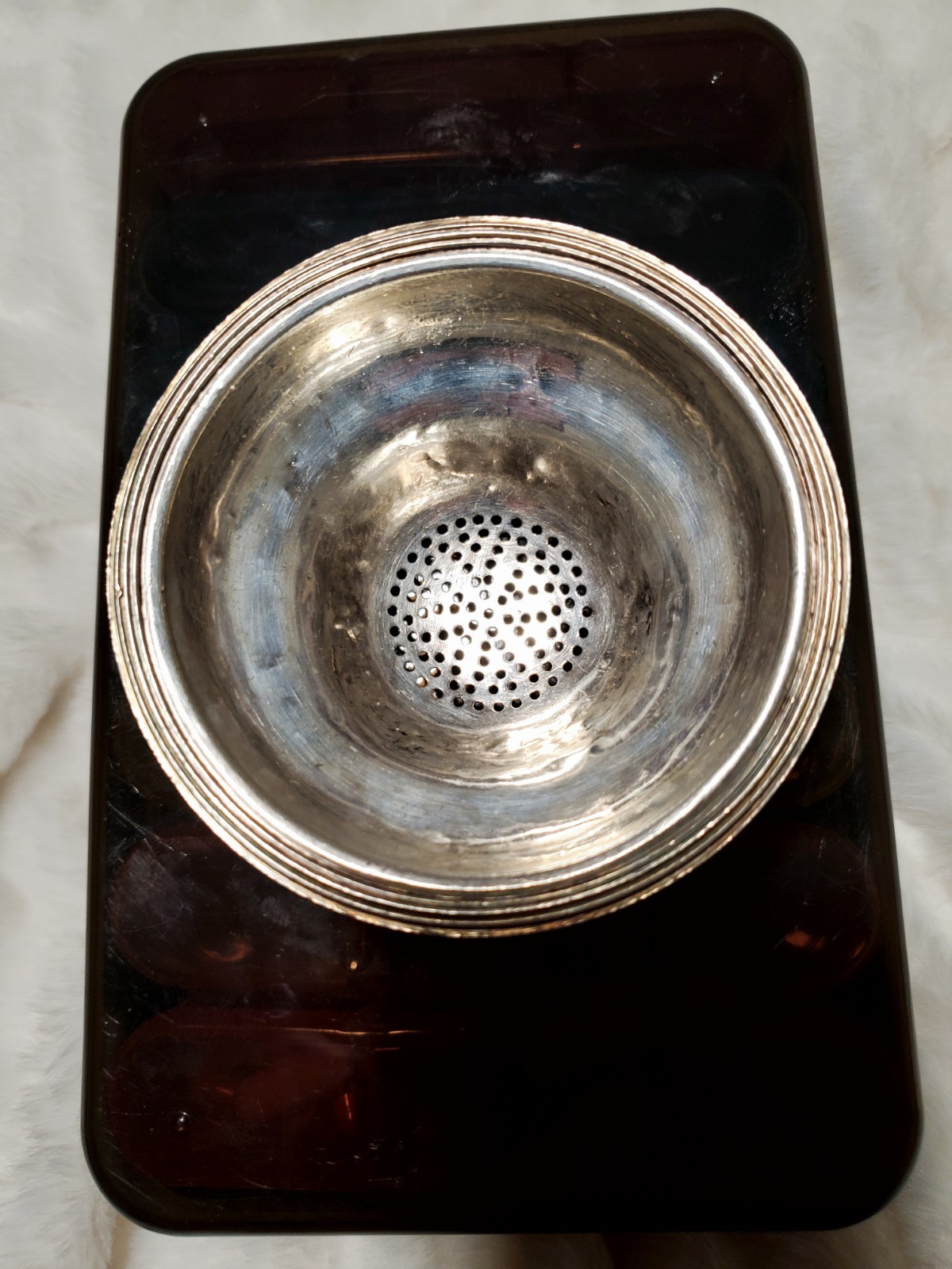 Antique Georgian Sterling Silver Wine Funnel Strainer London Hallmarked 49 Grams