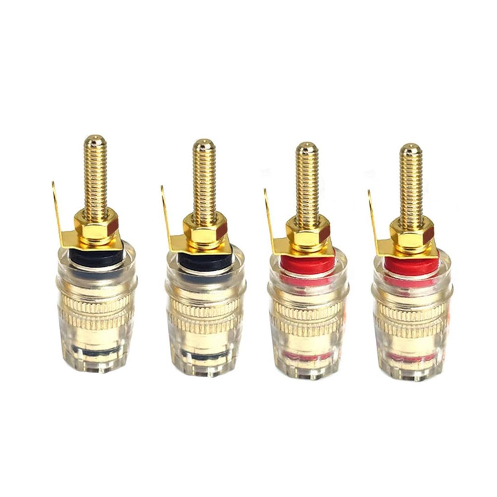 4Mm Banana Plug Socket, Gold Plate Binding Post for Amplifier Speaker Terminal C