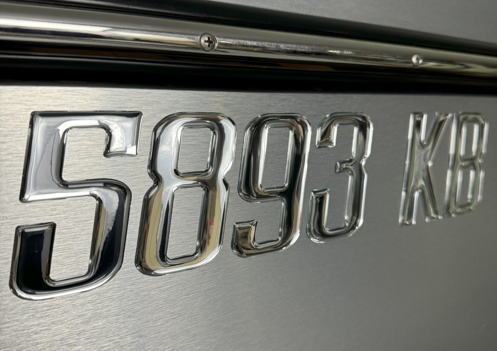 Chrome Boat Registration Numbers Letters 3D Raised Domed Marine Decals