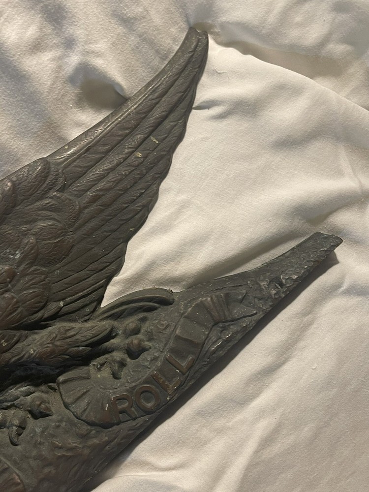 LARGE Antique Solid Bronze Patriotic Honor Roll Eagle Architectural Salvage
