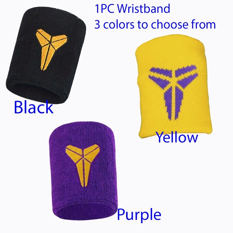 1PC Kobe Bryant Mamba Wristband Sweatband Sports Wristband - 3 Colors to Choose