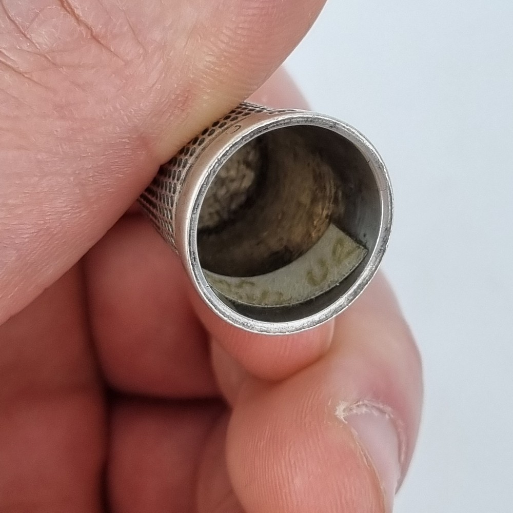Antique Solid Silver Thimble Birmingham 1916 James Swann