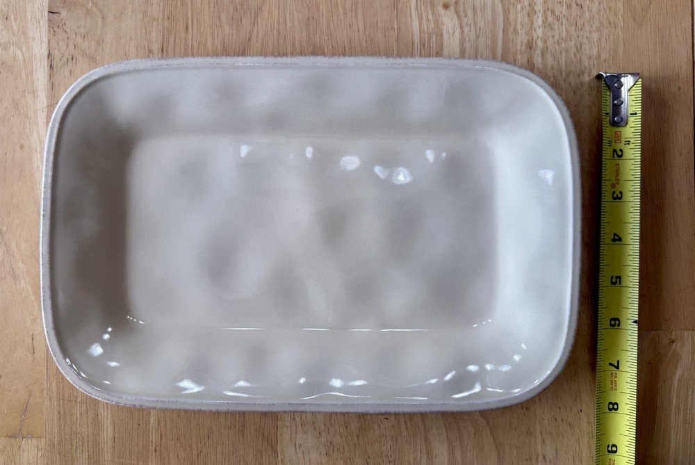 Rachael Ray Cucina Almond Cream Rectangular Serving Platter NEW