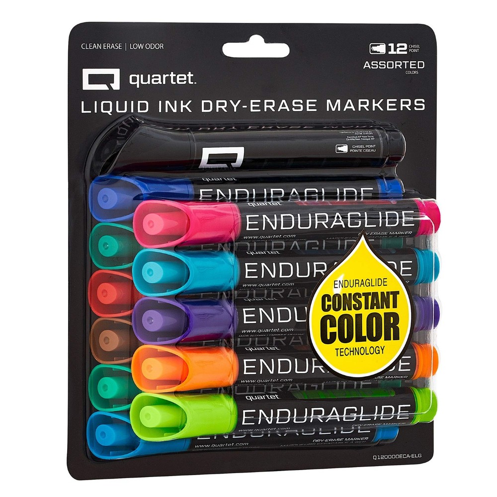 Quartet EnduraGlide Chisel Tip Dry Erase Markers for Whiteboards