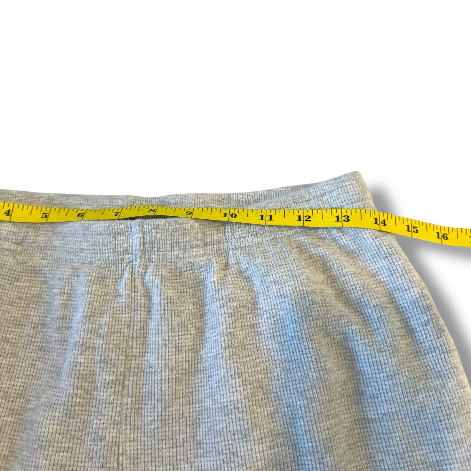 Brandy Melville Womens Light Grey Wide Leg Sweatpants Casual Waffle Knit, OS