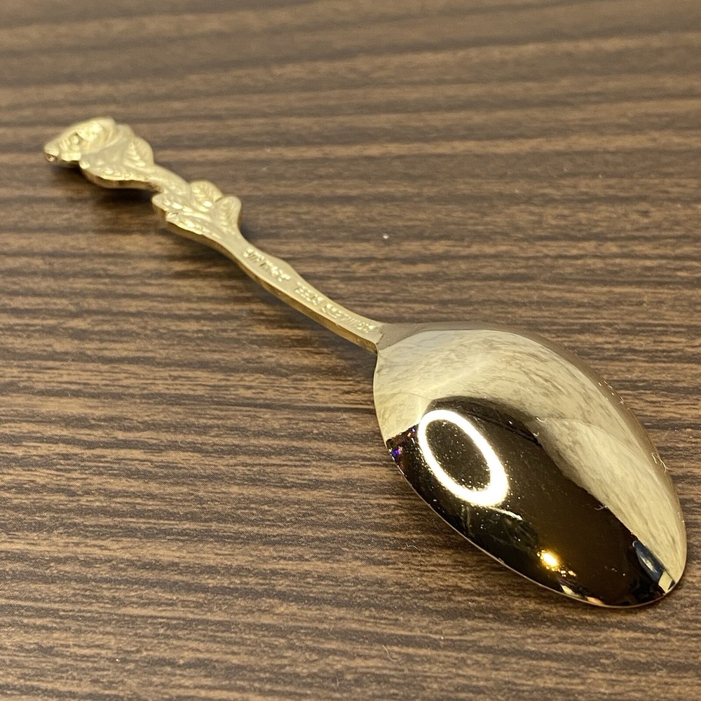 Japan HIC Stainless Steel Spoon, Rose Pattern