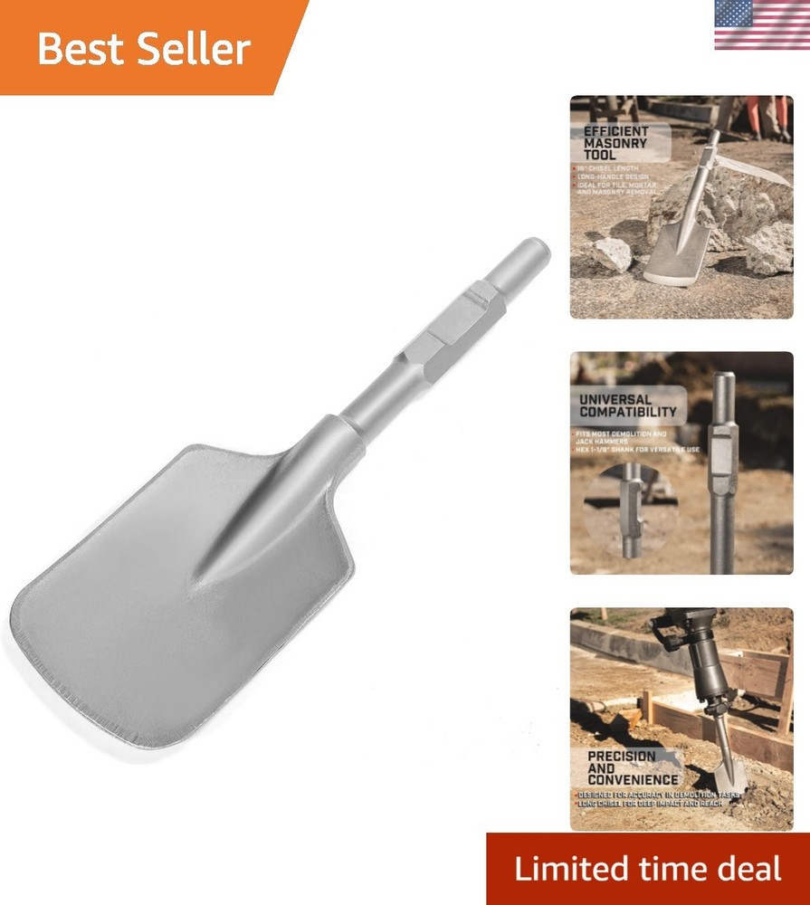 Durable Alloy Steel Hex Shank Asphalt Chisel Bit 1-1/8” for Maximum Efficiency