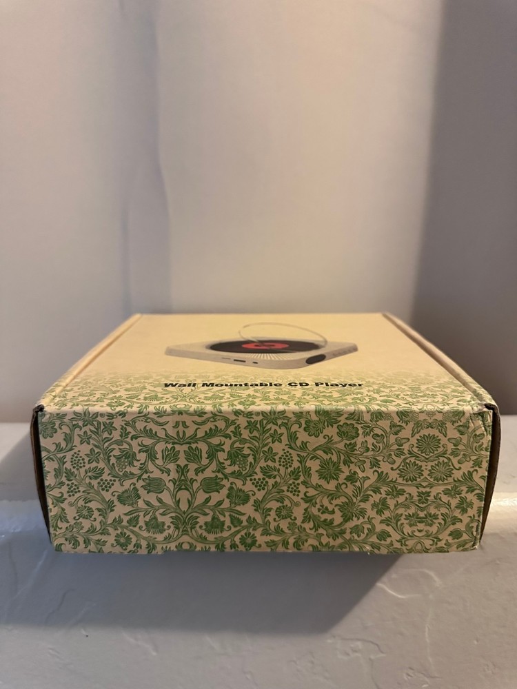 Portable CD Player with Wall Mount Bluetooth Remote Control Elegant Purple *New*