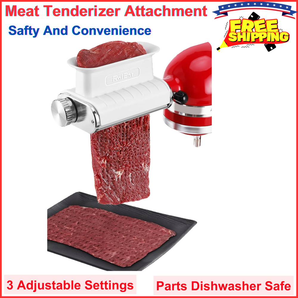 Adjustable 3 Thickness Meat Tenderizer Attachment for Kitchenaid Stand Mixers