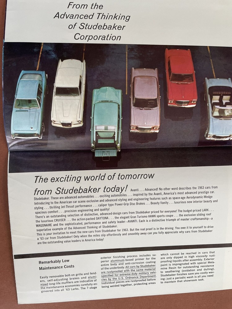 Vintage Original 1963 Studebaker Auto Brochure