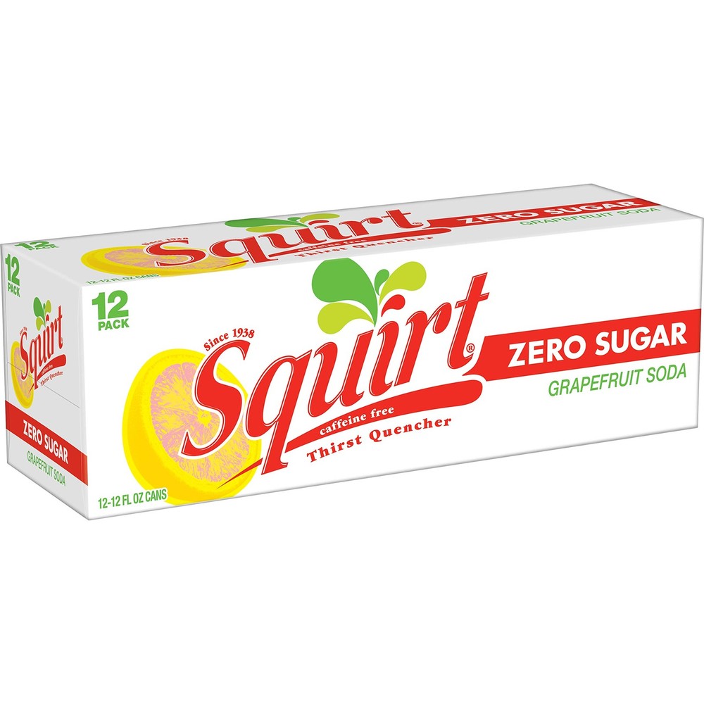 Soda Zero Sugar Grapefruit 12 fl oz Cans 12 Pack