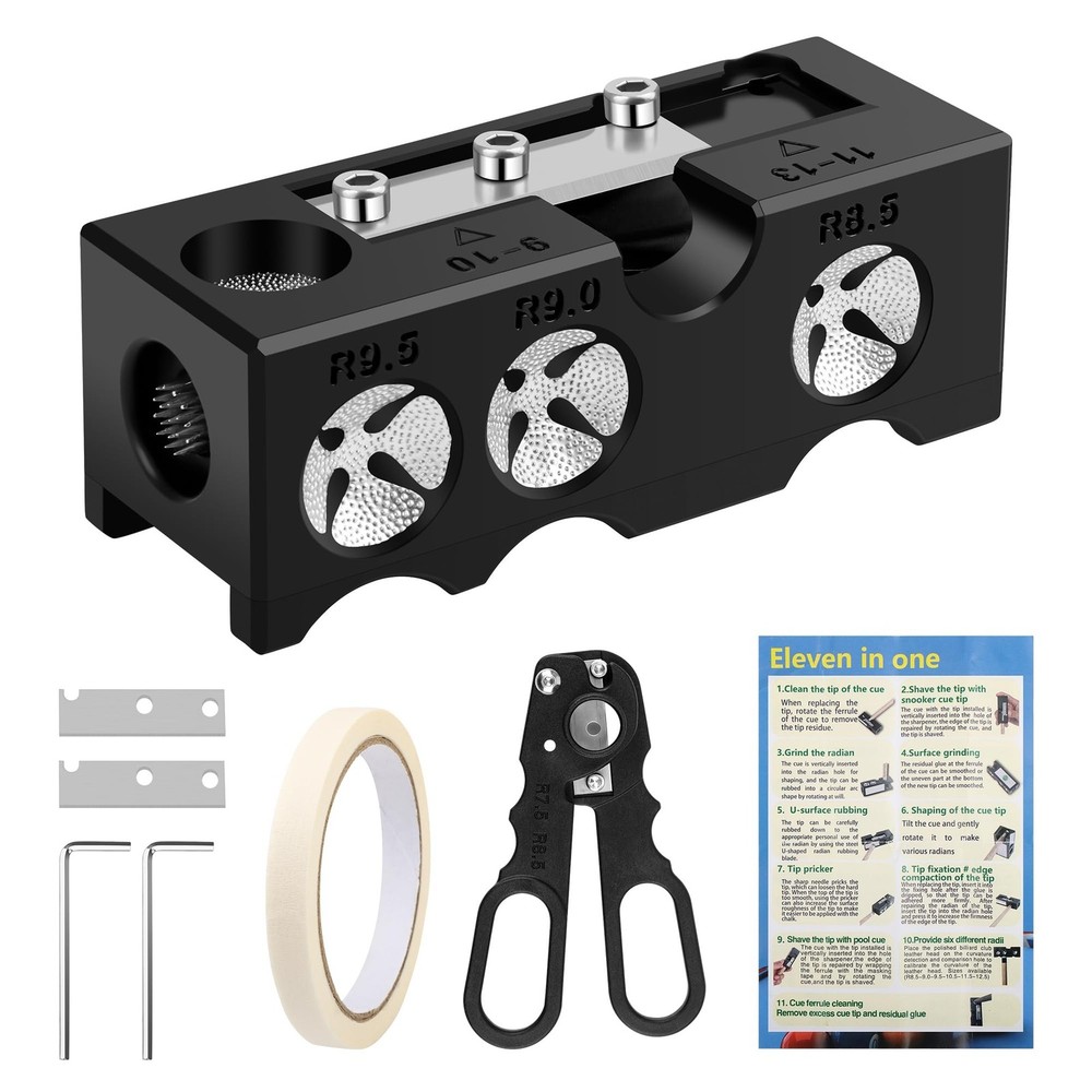 Billiards Pool cue Tips Replacement kit, Professional Pool Cue Tip Repair Kit...