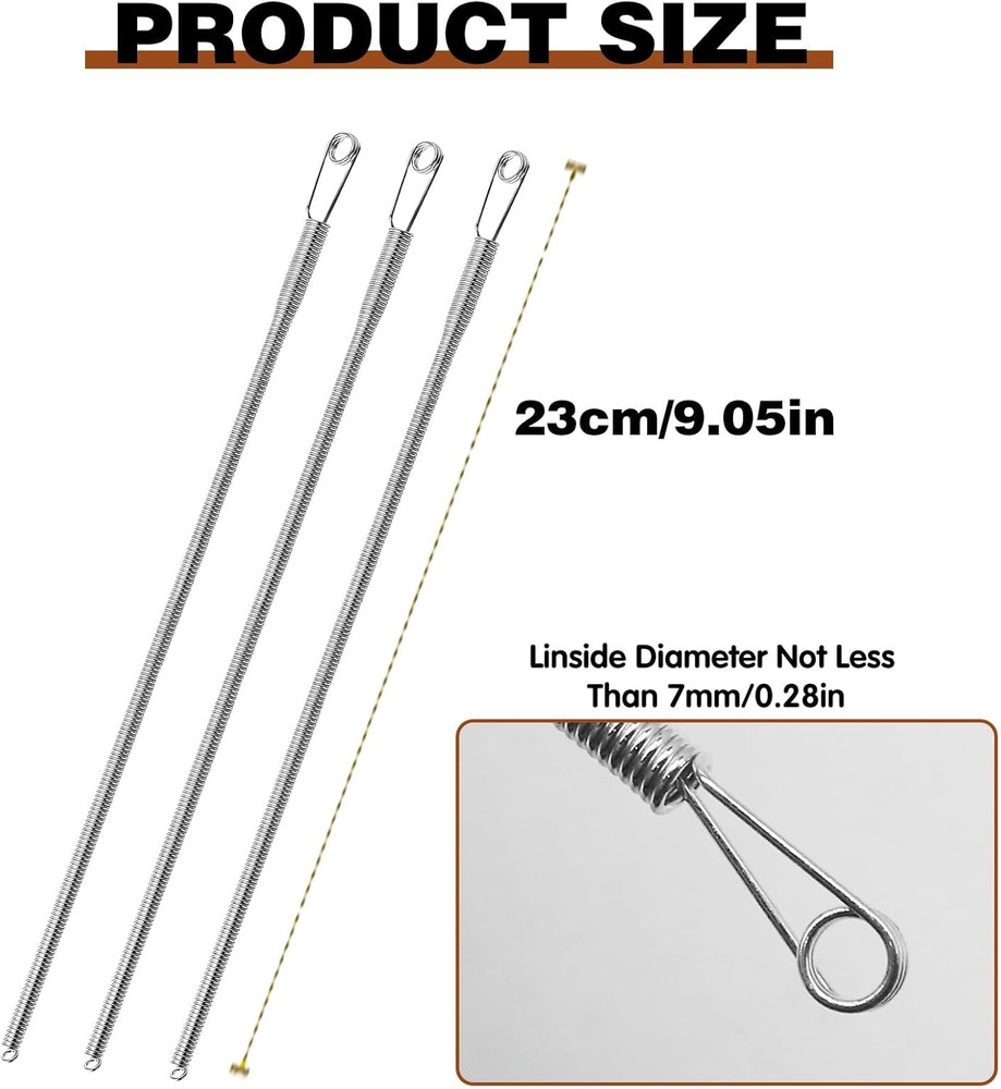 3-Piece Spring Drawstring Threader Tool for Hoodies and Apparel