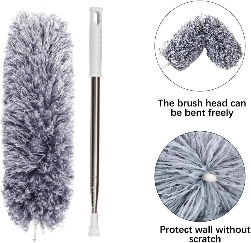 Microfiber Feather Duster Extendable Duster with 100 Inches Extra Long Pole, Ben