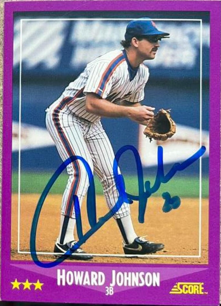 Howard Johnson Autographed 1988 Score #69