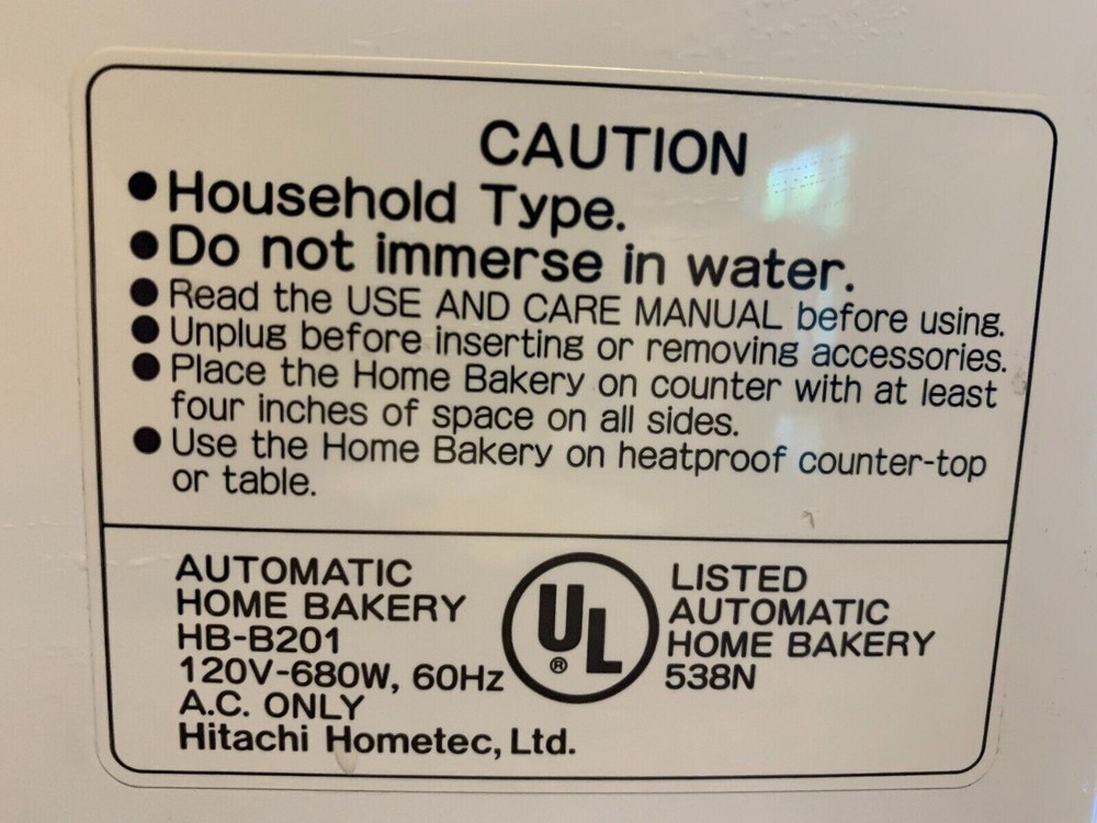 Pan for Hitachi Home Bakery Bread Maker Model HB-B201