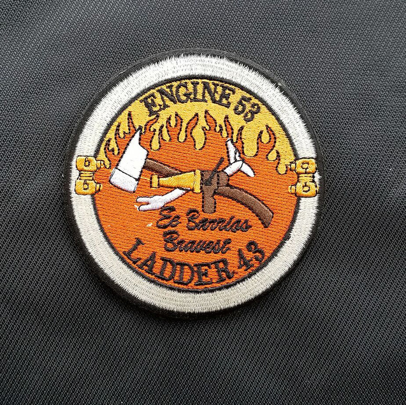 Warrior Red Wing Fireman Engine 53 Ladder 43 Lone Survivor Hook Patch Badge
