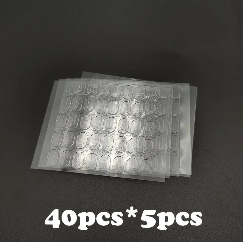 200pcs Transparent Double-Sided Tape Pads Non-Marking Anti-Skid Adhesive - NEW