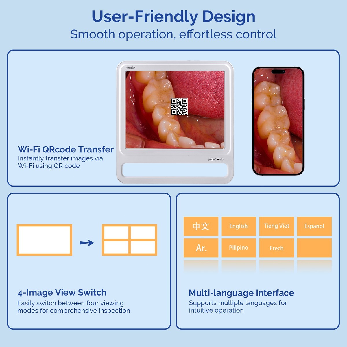 17 Inch Dental Intra oral Camera WIFI High Definition Digital LCD AIO Monitor
