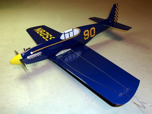 1/2 A profile "P-51 B. Mustang " U-Control plans