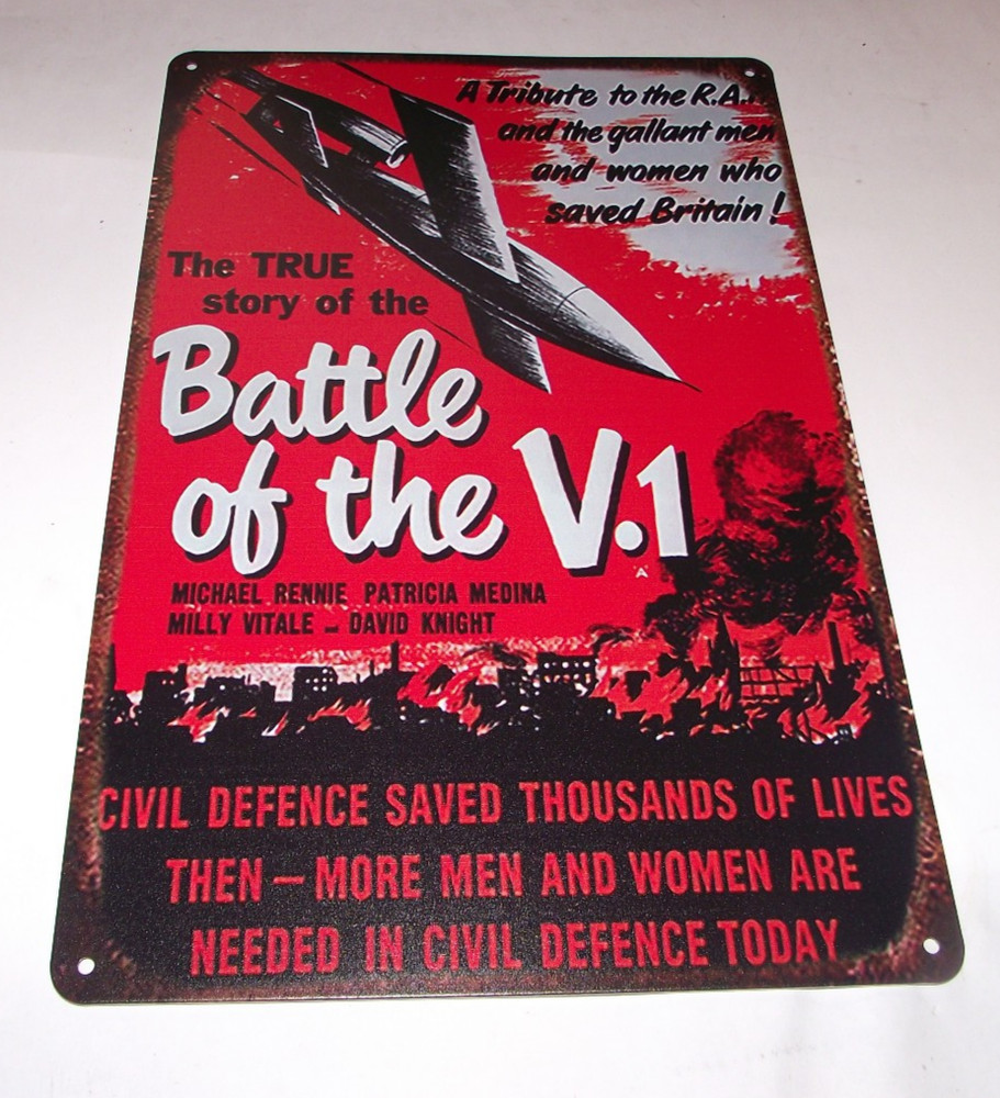 WW2 Style  V1  Sign 12x8