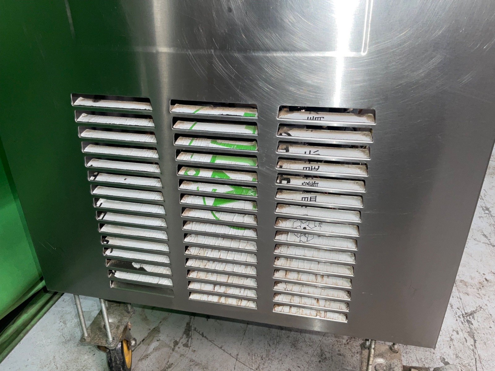 Commercial 21"X21'' Square Pan Fry Ice Cream Roll Machine, Custom Casters 1834