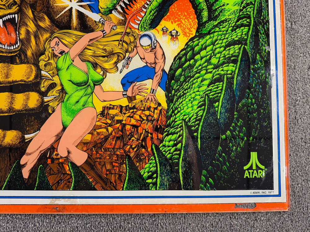 Atari Middle Earth Pinball Machine Game Backglass ORIGINAL