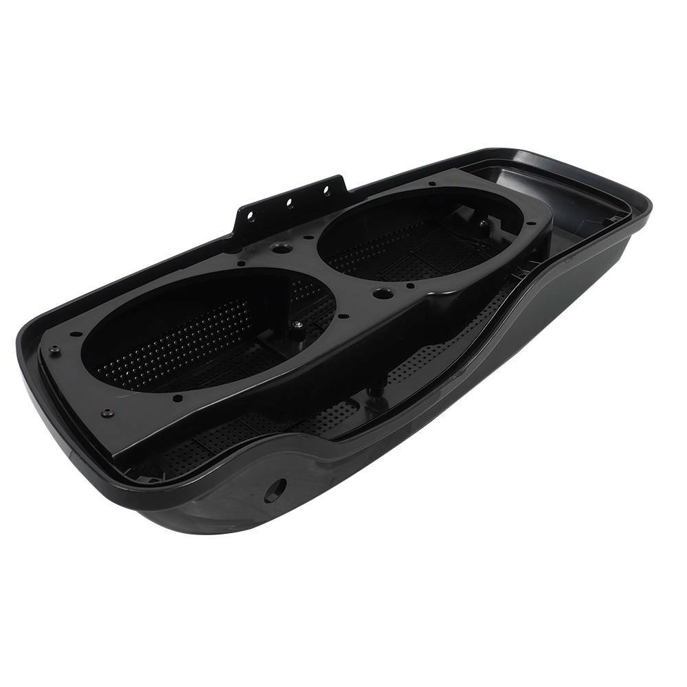 Vivid Black Dual 6x9" Speaker Saddlebag Lids For 2014-2022 Harley Touring Models