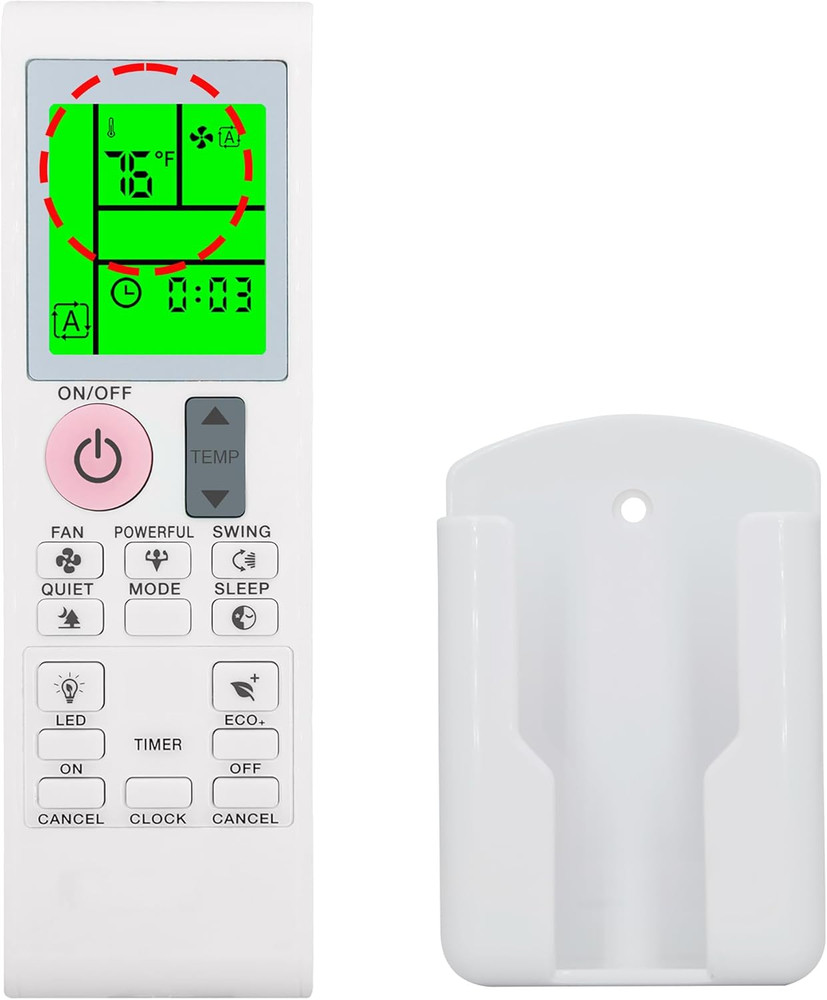 Daikin Remote Control Replacement with Wall Holder 2531835 2543304