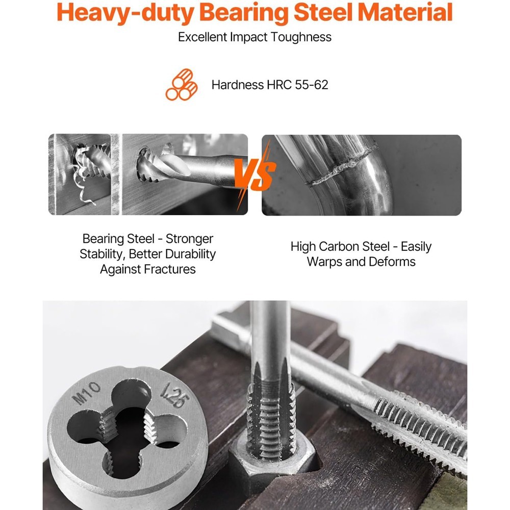 40 Piece Tap and Die Set SAE & Metric , Metric Screw Threads with Carrying Case