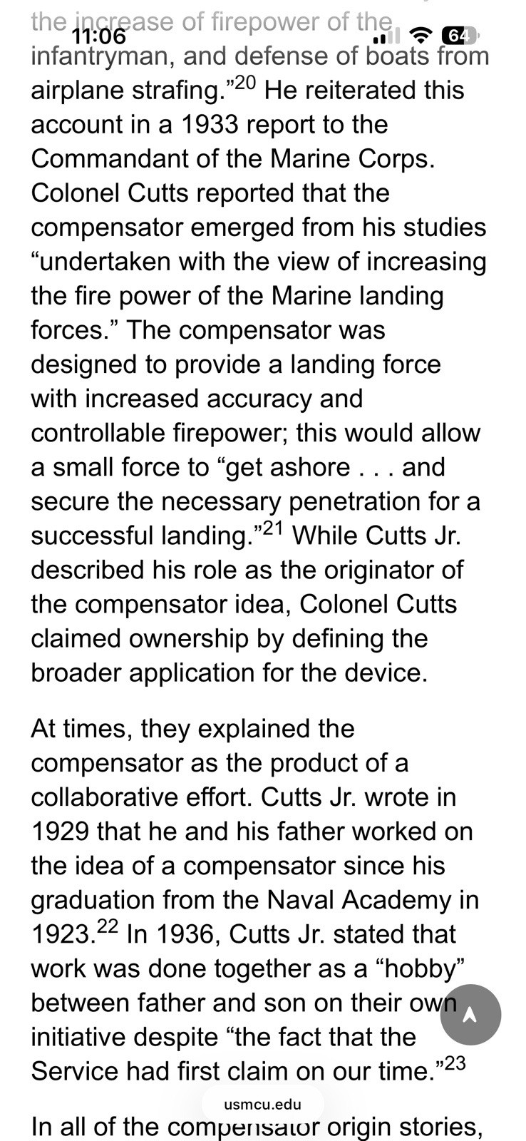 Post WW1 USMC Rare General Lejeune Headquarters Bulletin Document 1926