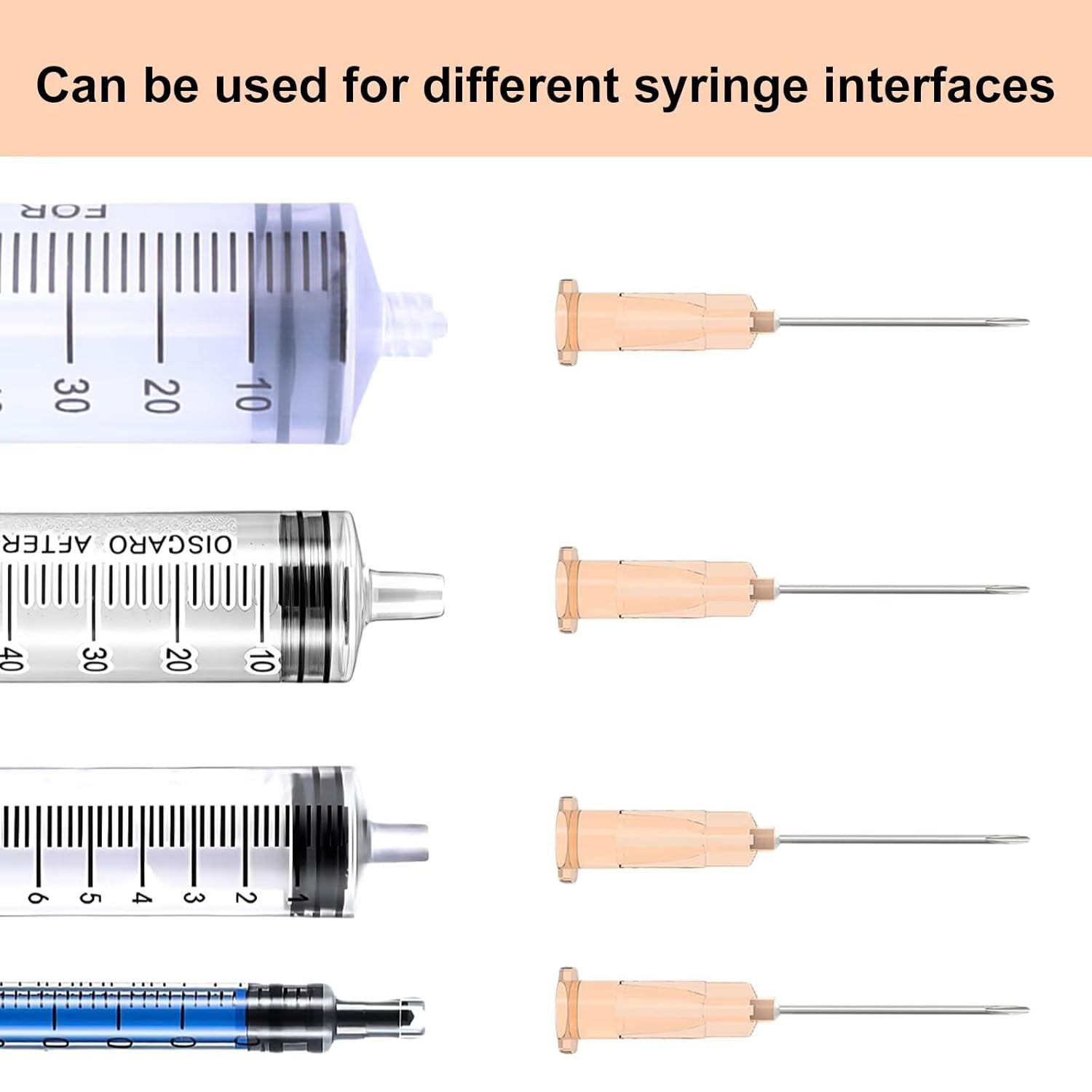 100 Pcs 25 Gauge 5/8-Inch(16Mm) Needle Luer Lock Lab Accessories, with Cap, Indi