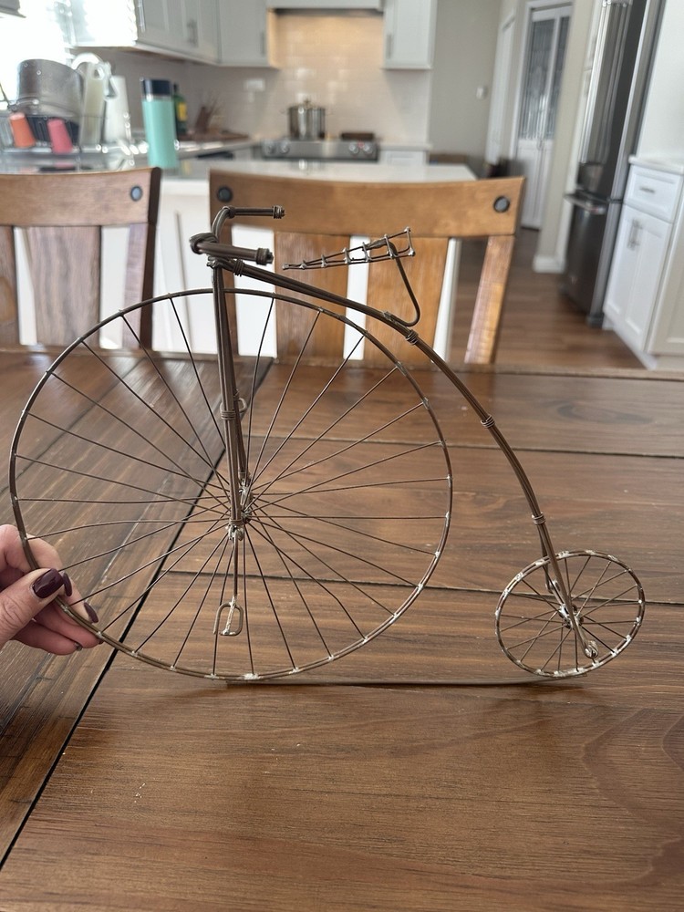 Art Deco Copper Wire Bicycles 3 Total