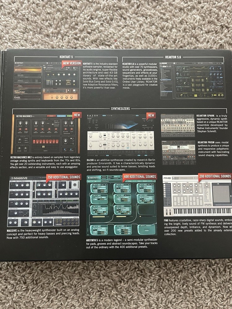 Native Instruments Komplete 8 Ultimate USB Samples & Loops 50 Instruments 13,00…